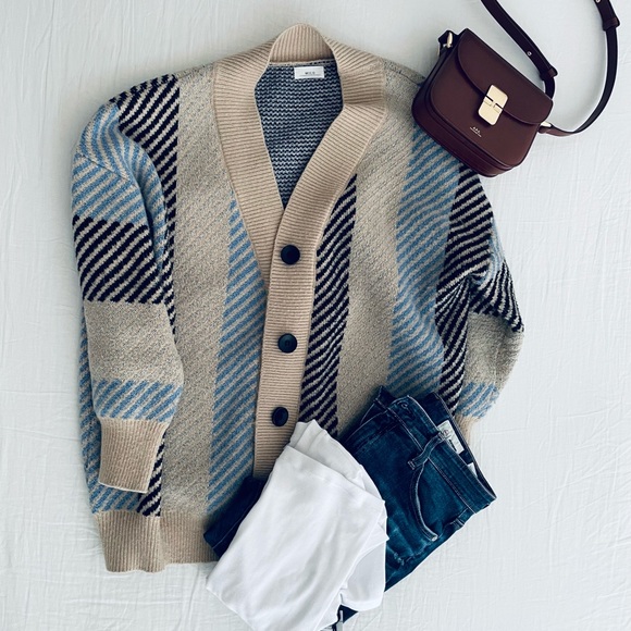 K-pop style checkered loose sweater - Picture 2 of 9